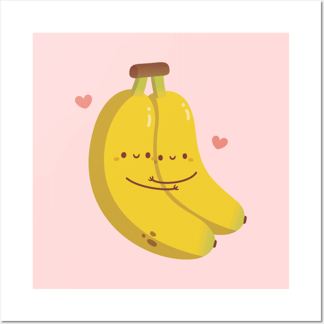 Cute Hugging Bananas, Bananas For You Cute Banana Posters and Art Prints TeePublic